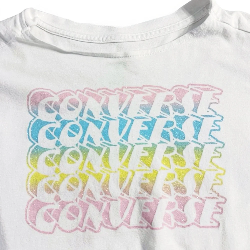 Converse Rainbow Logo T-Shirt Girls Size Large (12–13)